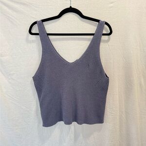 Lavender Knit Sleeveless Top